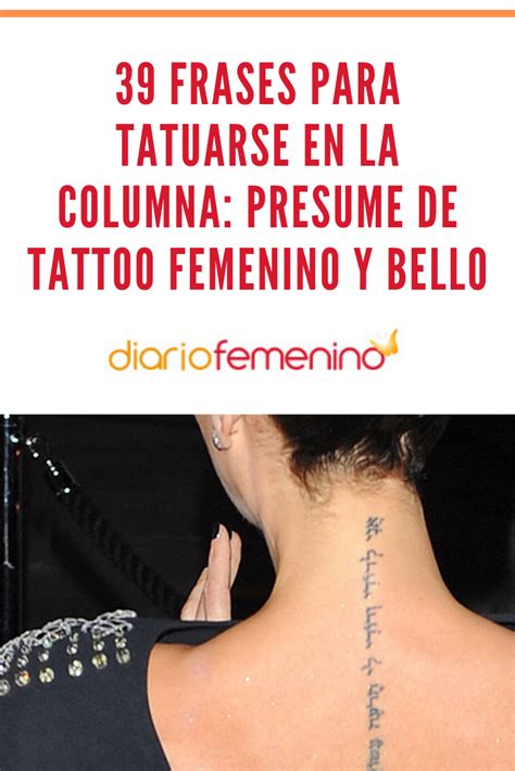 39 frases para tatuarse en la columna: presume de